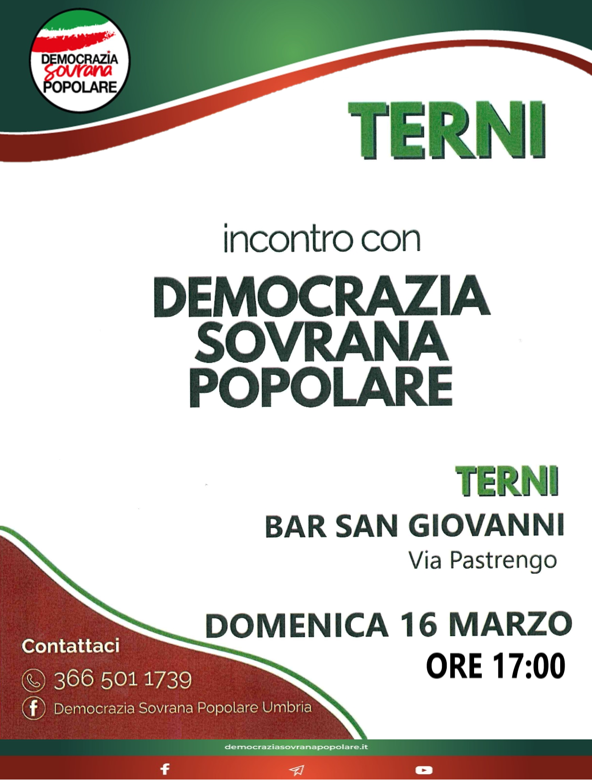 INCONTRO CON DEMOCRAZIA SOVRANA POPOLARE